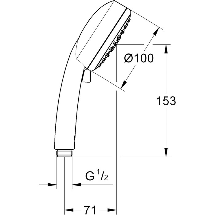 Grohe Vitalio Comfort 100 Handshower IV with 4 Spray Patterns 26094000