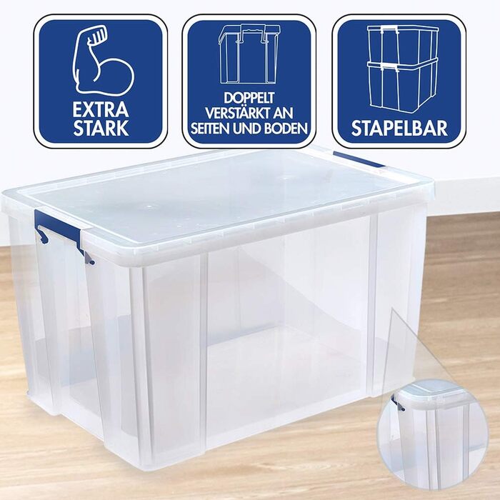 Пластикова коробка для зберігання з кришкою BANKERS BOX ProStore, 85 л, 30x58x38,5 см