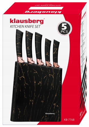 Набір ножів у підставці Klausberg, 5 предметів