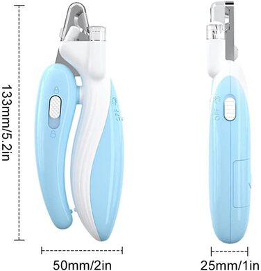 Тример для догляду за кігтями домашніх тварин DONGKER з LED-підсвічуванням та гострою клинком, для собак та котів середніх та маленьких порід (світло-блакитний)