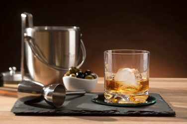 Ящик для льоду Bar Craft з кришкою та щипцями, полірована нержавіюча сталь, ручки, в подарунковій коробці, об'єм 1.9 літра, 12 x 17 x 22 см