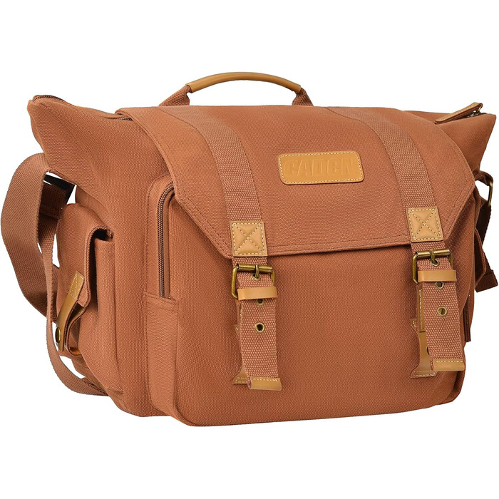 Сумка для камери CADeN з канвасу, вінтажна фотосумка на плече, для компактних DSLR/SLR камер Sony, Nikon, Canon, сумісна з об'єктивами, колір: Coffee 3.0