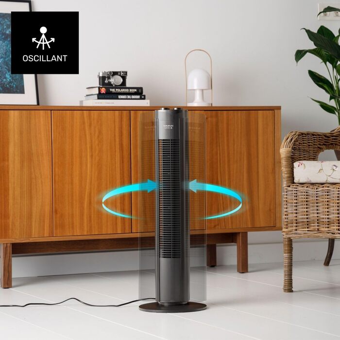 Турбовентилятор Taurus TF780 білий з пультом керування сірий, 120 Вт