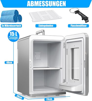 KESSER® Міні холодильник/термобокс 2в1, 15л, AC/DC, для авто, офісу, дому, кемпінгу