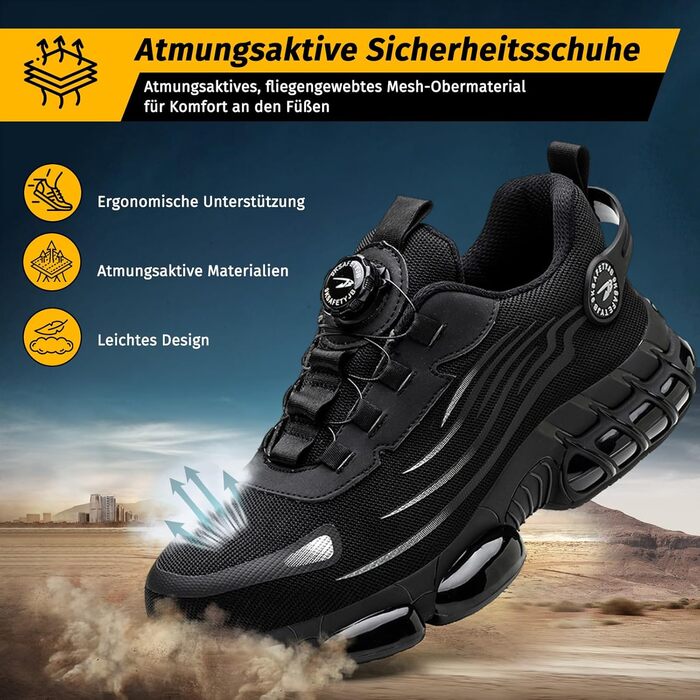 Черевики робочі чоловічі S3 Explorer 3.0. Спортивні, легкі, трендові. Антипрокольні, антиударні. Унісекс (47 EU, B266, чорний)