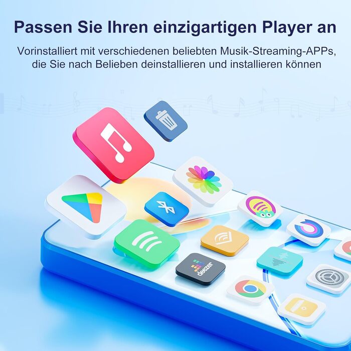 MP3 плеєр 16GB з Bluetooth та Wi-Fi, Android MP4 плеєр 4