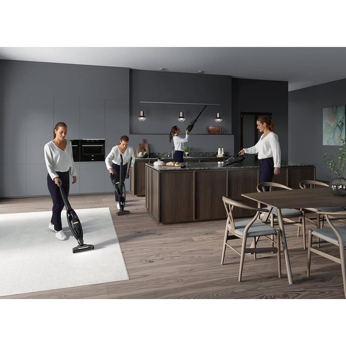 AEG QX6-1-45AN Cordless Vacuum Cleaner / Bagless Vacuum Cleaner / Quiet / Cordless Handheld Vacuum / 45 min Runtime / Lightweight / Hard Floors / 2in1 / Pet Hair / Dog / Cat / Carpet / Car / Grey