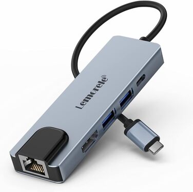Lemorele Док-станція 12-в-1 з USB-C: 10Gbps, Dual 4K HDMI, VGA, USB 3.1/2.0, 100W PD, SD/TF, Audio - для Windows, MacBook, Dell