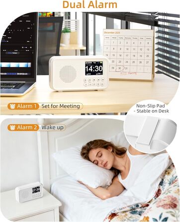 Портативне DAB/FM радіо з Bluetooth, кольоровим дисплеєм 2.4