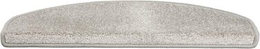 Casa Pura Dynasty Velour Non-Slip Stair Treads - 15 Piece Set - Silver Gray