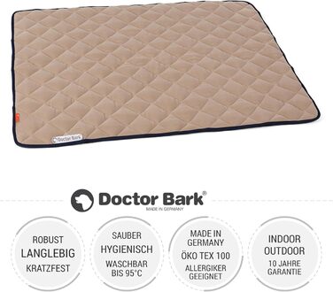 Лежанка для собак Doctor Bark: флісова двостороння підстилка для великих собак, 80x70 см, Beige/Grün