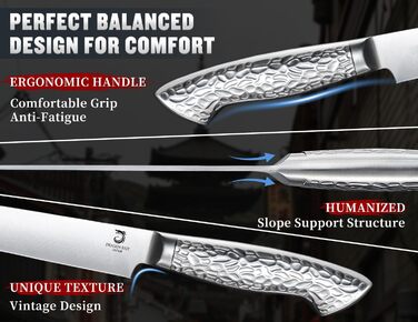 Dragon Riot 14-Piece Self-Sharpening Knife Set with Block - Professional Japanese Stainless Steel Kitchen Knives, Ergonomic Grip, 30cm