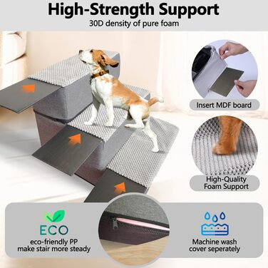 Сходинка для собак та котів Galatée: зручна та безпечна драбинка для дому (4 сходинки)