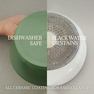 Набір посуду керамічний 23 предмети з антипригарним покриттям та знімними ручками, чорний. Підходить для всіх типів плит, включаючи індукційні. Сковороди 20/26 см, каструля 18 см, сотейник 24 см. Можна використовувати в духовці.