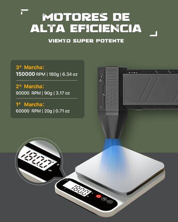 Електричний пилосос-фен EUKI X3DE: 3 режими, 150000 об/хв, акумулятор 6000mAh, набір для чищення ПК, авто, диванів