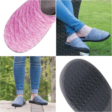 Тапочки-клоги Isotoner Andrea для жінок, Space Knit, фіолетові, 37/38 EU