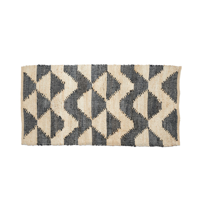 Relaxdays Runner Rug with Zigzag Pattern, 70 x 140 cm