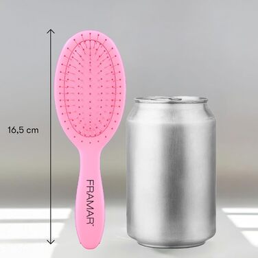 FRAMAR Міні гребінець для волосся - компактний, для подорожей, розплутування, для всіх типів волосся - матовий (рожевий)