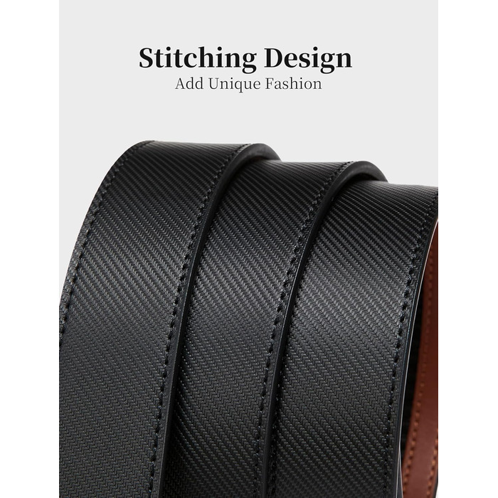 Чоловічий шкіряний ремінь на пряжці, 3.5 см, регульований, для джинсів, комфортна посадка (42-48)