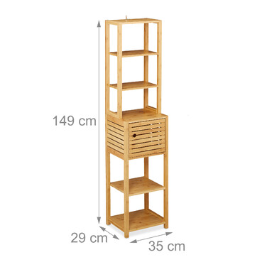 Relaxdays Bamboo Shoe Rack with 7 Tiers