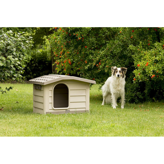 Будка для собак Bama Bungalow, бежевий колір, розмір M