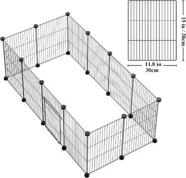 Металевий загін для кроликів LANGXUN, 12 шт. (120x60x38 см)