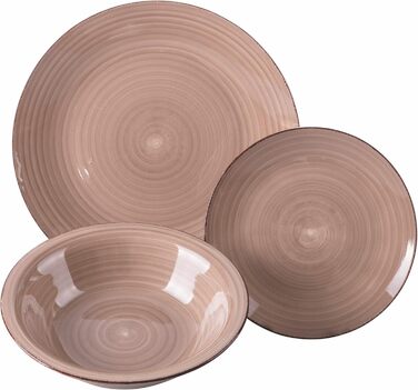 Villa d'Este Home Tivoli Baita: 18-частинний чайний сервіз з шоколадного фарфору, Steingut