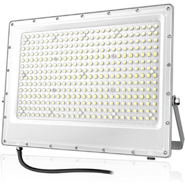 LED Floodlight Outdoor 150W, 15000LM Super Bright LED Floodlight, 6000K Cool White Spotlight IP65 Waterproof Floodlight Outdoor Spotlight for Garden, Terrace, Garage, Workshop, Sports Field (300 Watt)