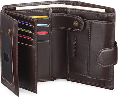 MEN'S WALLETS with RFID Protection, Large Wallet for Men in Portrait Format, Trifold Wallet for Men, Wallet Purse Portmonee with 16 Card Slots & Coin Pocket