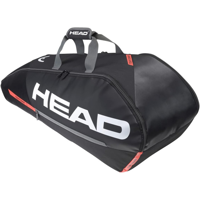 Сумка для тенісу HEAD Tour Racquet Bag M (6R, чорний/помаранчевий) – унісекс, для дорослих