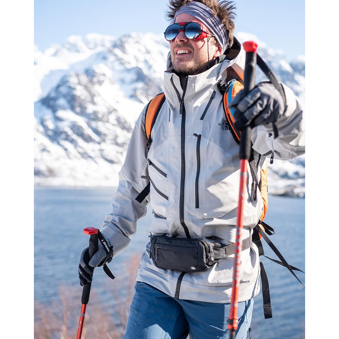 Сумка на пояс Waterfly: чоловіча/жіноча, спортивна, для подорожей, прогулянок з собакою, на пояс, з регульованим ремінцем (темно-зелена)