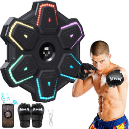 Sema Music Boxing Machine - Bluetooth LED Punching Target for Home Fitness Training