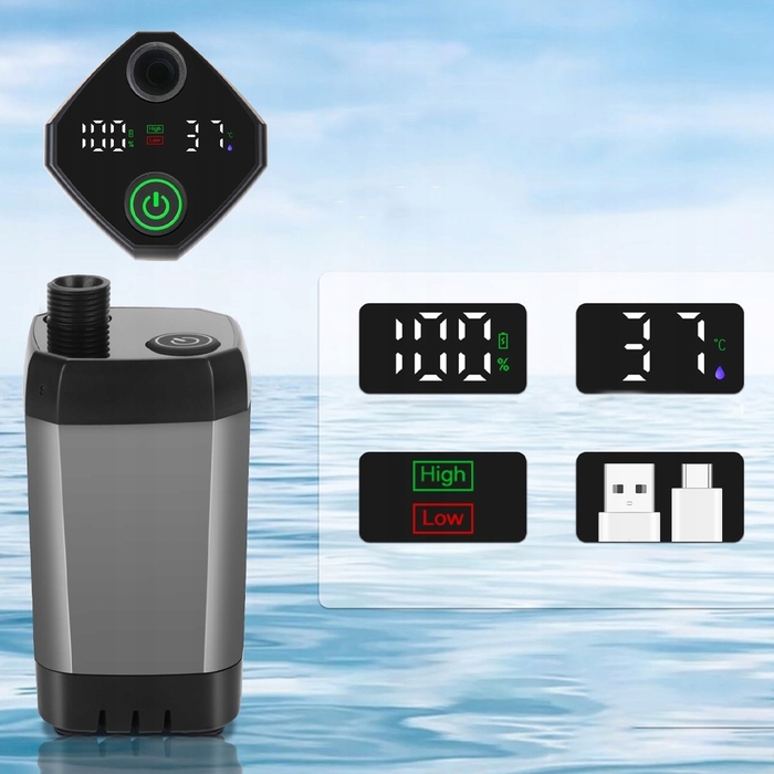 Кемпінговий душ із піщаним фільтром та функцією очищення дна, 3 режими роботи форсунки