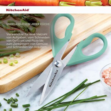 Універсальні кухонні ножиці KitchenAid, багатофункціональні, червоно-чорні (22 см)