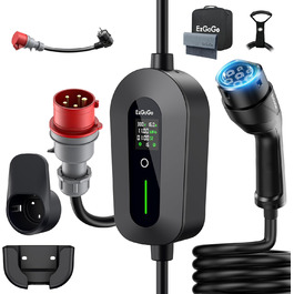 Мобільна зарядна станція Wallbox 11 кВт (3-фазна) з кабелем 7м, роз'єм Type 2, CEE 16A, адаптер-сет | Зарядка для електромобілів та PHEV | IP65, 6/8/10/13/16A