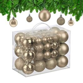 Relaxdays Set of 50 Christmas Baubles