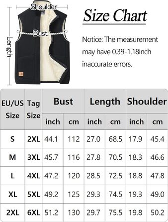 Чоловіча флісова жилетка AIEOE для осені та зими, тепла, з 4 кишенями, стійким коміром, без рукавів, чорна, XL