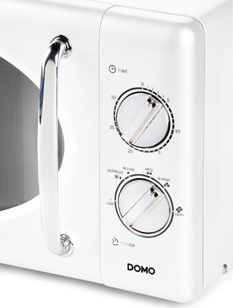 Мікрохвильова піч DOMO DO3125 Retro, 25 л, 900 Вт, біла