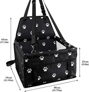 Автоматичний килимок для собак MENGQI - Водонепроникний, дихаючий, безпечний, для перевезення тварин, чорний/білий