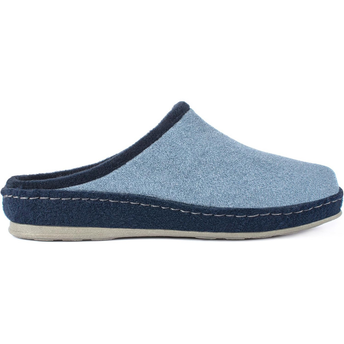 Шкарпетки-домашні жіночі Schawos Lisa з вовни з підкладкою, тепла, з супінатором, неслизька підошва (41 EU, Морський колір)