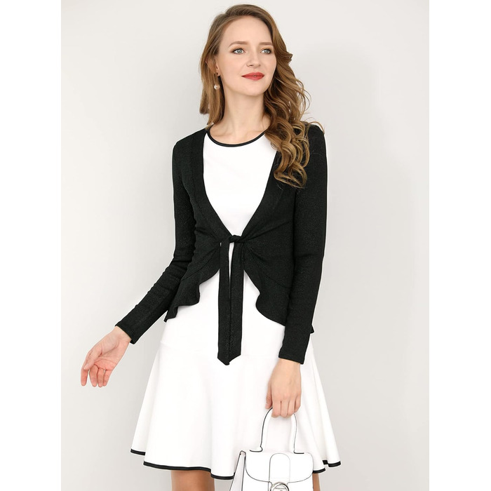 Allegra K жіноча в'язана кофта, чорна