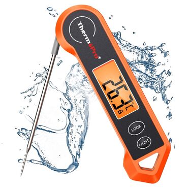 Термометр для м'яса ThermoPro TP19H: цифровий термометр для приготування страв, барбекю, випічки та контролю температури вина. З довгим зондом та LCD-екраном.
