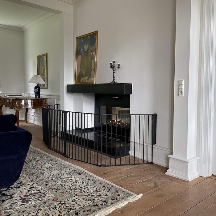 Захисне бар'єр BabyDan Flex XXL для каміну та сходів, чорний (90-278 см)
