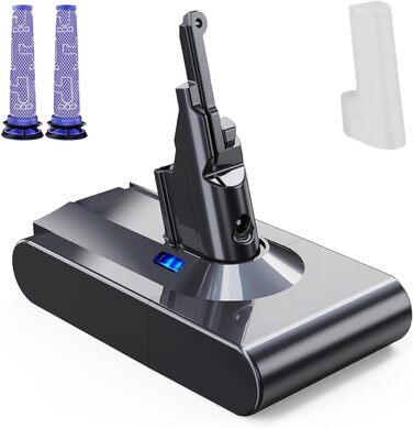 Акумулятор Powtree 6000mAh для пилососа Dyson V8 Absolute Animal Fluffy Motörhead Exclusive, сумісний з Dyson V8. Комплект: акумулятор, 2 фільтри, викрутка, 3 шурупи, щітка.