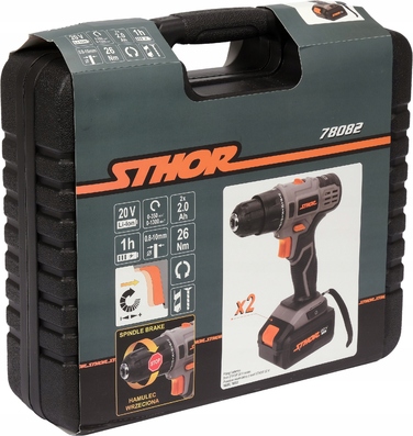 Акумуляторний шуруповерт Sthor 20 V 78081