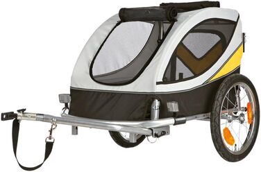 Причіп для велосипеда Trixie 12805, сірий/чорний/жовтий, 63x68x75 см (M)