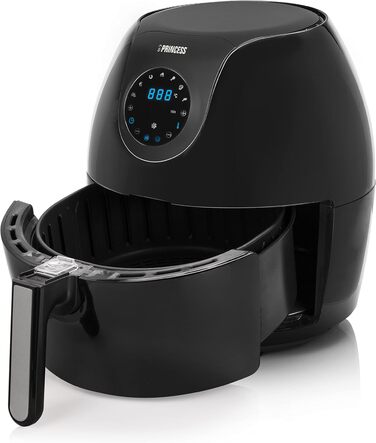 Princess XXL Air Fryer with 5.2L, Digital Touchscreen, 7 Programs, Oil-Free, 1700 W, Aerofryer 182050, Black REGULAR 5.2L