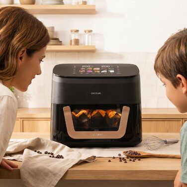 Фритюрниця Cecotec Cecofry & Grill Smokin' 6500 Plus 6.5л з грилем та функцією копчення, 2200 Вт, чорна