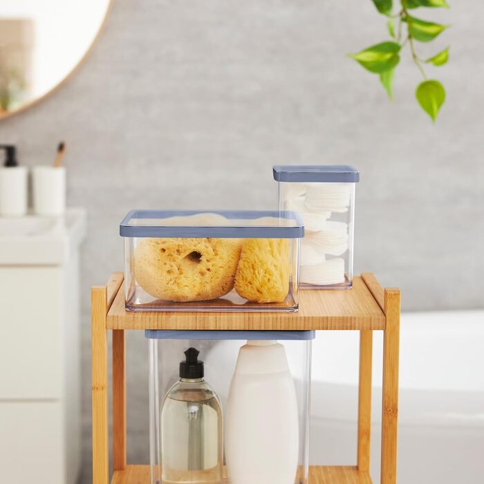 Rotho Loft Set Storage Containers 5-Piece LOFT, Plastic (PP) BPA-Free, Transparent, (32.3 x 22.3 x 16.6 cm)