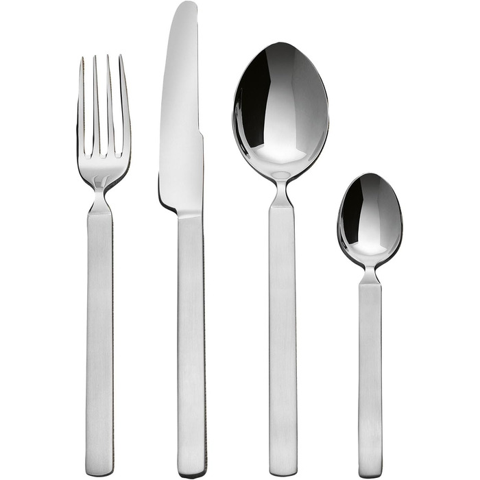 Alessi 4180S24 24-Piece Stainless Steel Silver Flatware Set